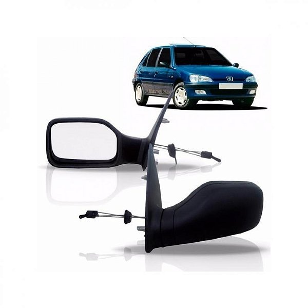 Retrovisor 106 peugeot de 1993 a 2001 lado direito externo com controle manual