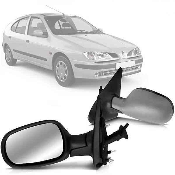 Retrovisor externo megane renault de 1999 a 2005 lado esquerdo capa primer com controle manual