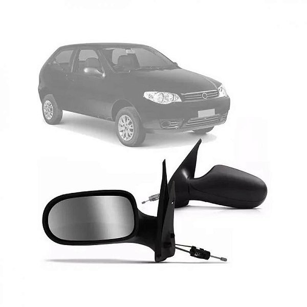 Retrovisor externo palio fiat de 2004 a 2011 lado direito bicolor duas portas com controle manual