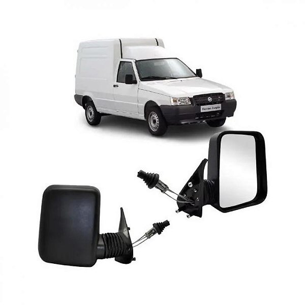 Retrovisor externo fiorino fiat de 1997 a 2007 lado direito com controle manual