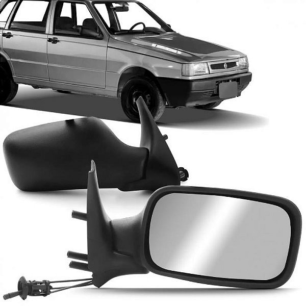 Retrovisor externo uno fire fiat de 2001 a 2005 lado esquerdo quatro portas com controle manual