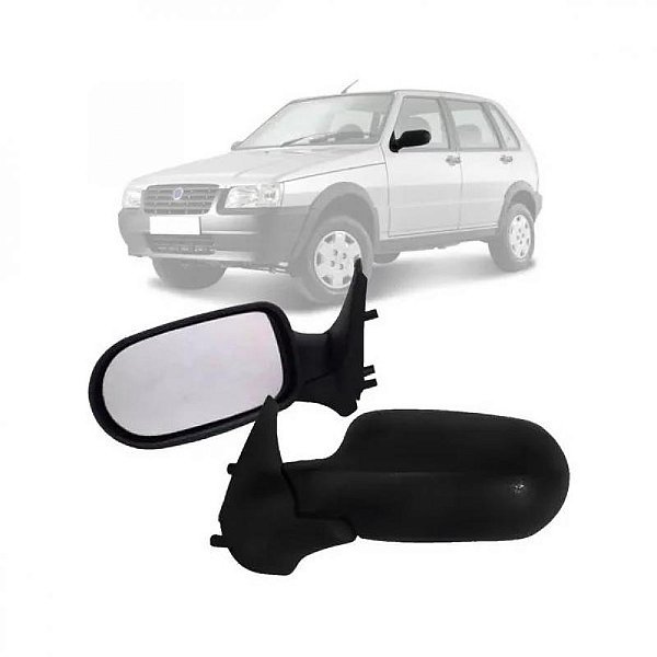 Retrovisor externo uno fire fiat de 2004 a 2013 lado esquerdo verde escuro fixo quatro portas