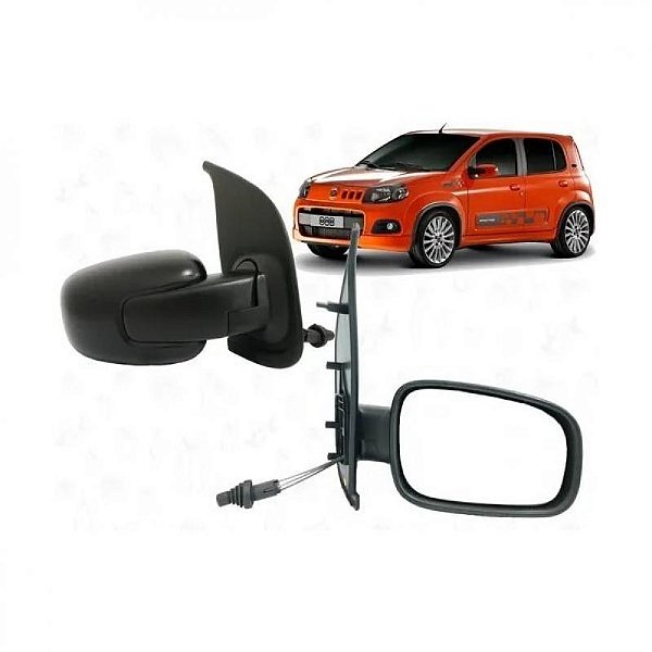 Retrovisor externo uno fiat de 2011 a 2014 lado esquerdo quatro portas com controle manual
