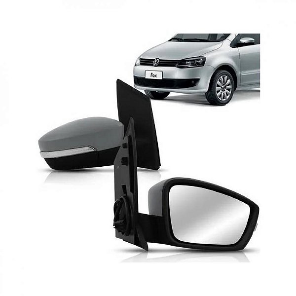 Retrovisor externo fox volkswagen de 2010 a 2014 lado esquerdo capa primer elétrico com pisca