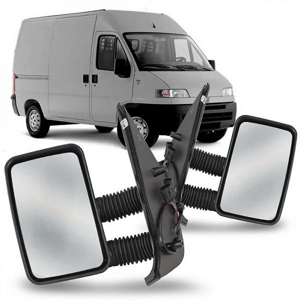 Retrovisor externo ducato fiat de 1995 a 2004 lado esquerdo elétrico com braço longo