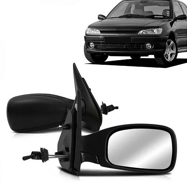 Retrovisor 306 peugeot de 1993 a 2002 lado direito externo com controle manual