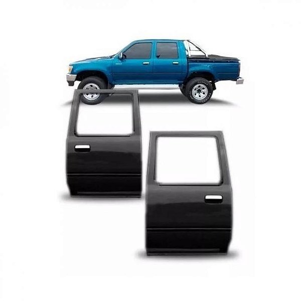 Porta hilux toyota de 1992 a 2001 traseira lado esquerdo vermelho escuro picape com tração nas quatro rodas para vidro elétrico