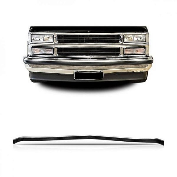Borrachão para para choque silverado chevrolet de 1993 a 2004 dianteiro com friso cromado
