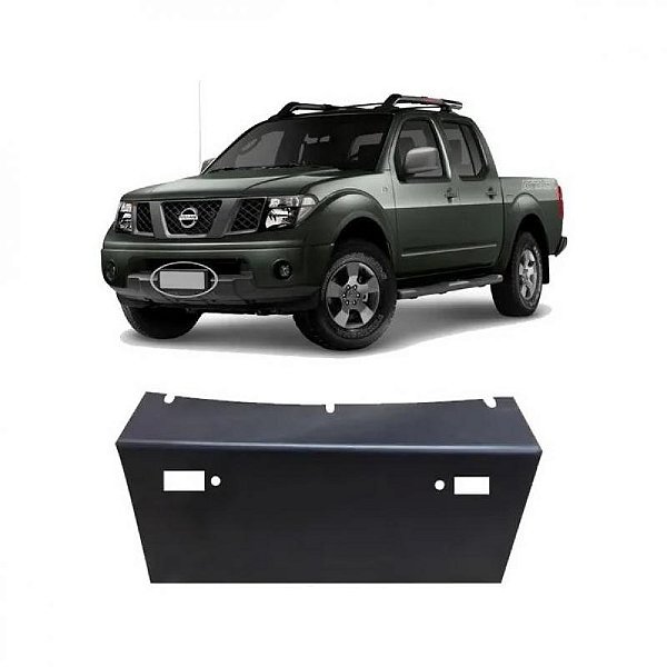 Suporte de placa frontier nissan de 2008 a 2016 dianteiro preto para para choque