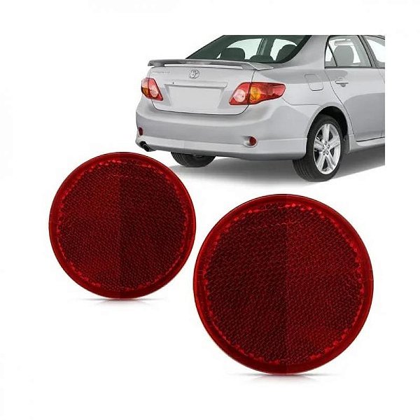 Refletor de para choque corolla toyota de 2009 a 2011 traseiro lado direito ou esquerdo vermelho escuro