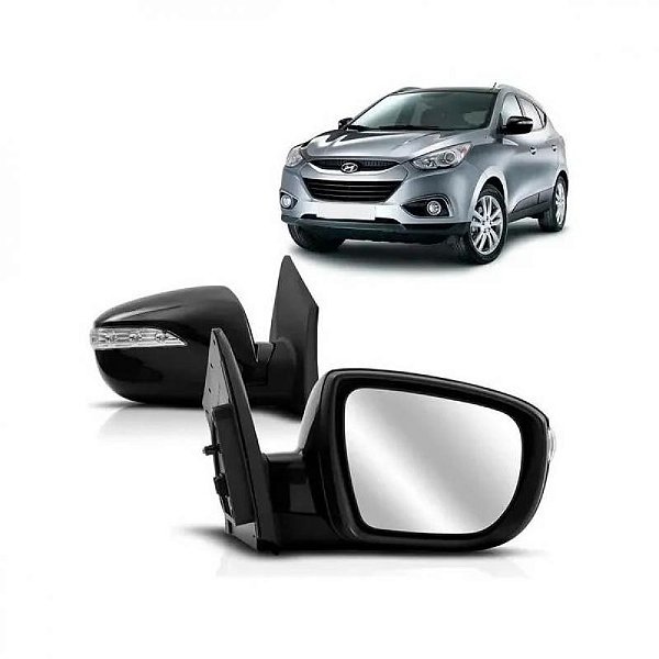 Retrovisor externo ix35 hyundai de 2010 a 2022 lado direito elétrico com aquecimento e com pisca