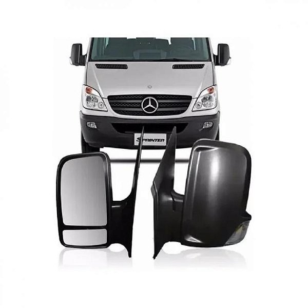 Retrovisor externo sprinter mercedes benz de 2012 a 2016 lado direito fixo com pisca curto