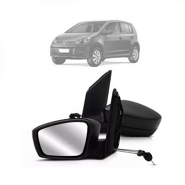 Retrovisor up volkswagen de 2014 a 2021 lado direito com capa texturizada externo com controle manual sem pisca