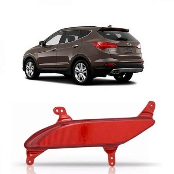Refletor do para choque santa fe hyundai de 2014 a 2016 traseiro lado esquerdo