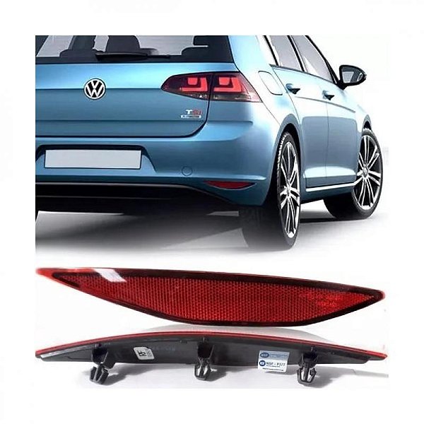 Refletor do para choque golf volkswagen de 2014 a 2017 traseiro lado esquerdo