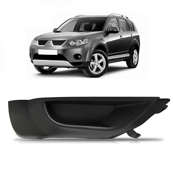 Spoiler do para choque outlander mitsubishi de 2007 a 2009 dianteiro lado direito