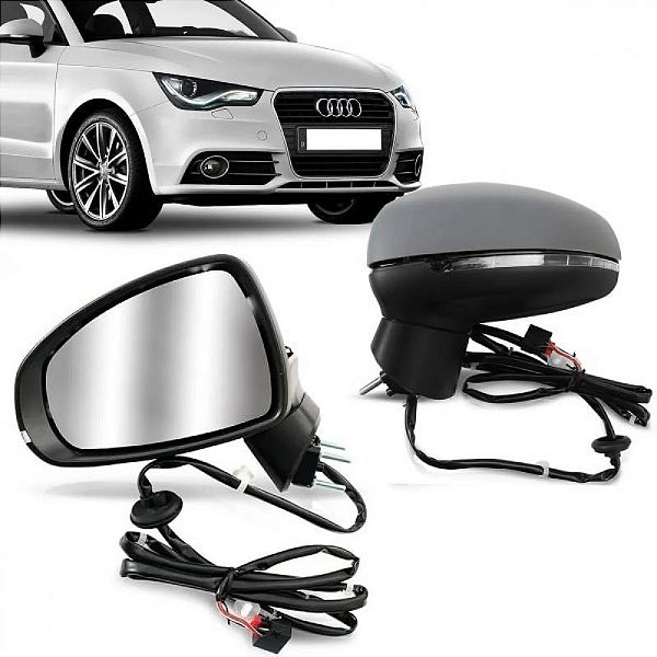 Retrovisor externo a1 audi de 2011 a 2016 lado direito acabamento primer elétrico térmico com pisca