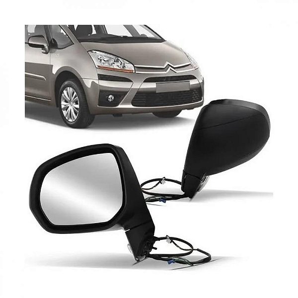 Retrovisor externo c4 picasso citroën de 2008 a 2014 lado direito na cor do veículo elétrico retrátil com memória e pisca