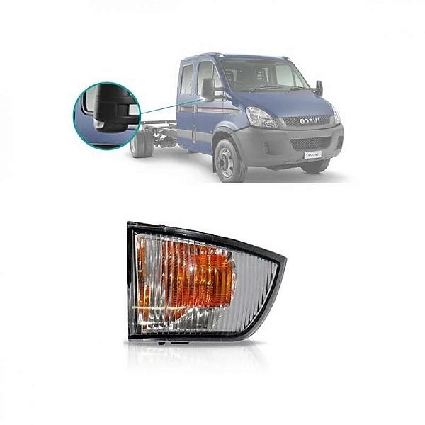Pisca do retrovisor externo daily iveco de 2008 a 2020 e de 2020 a 2022 lado direito chassi