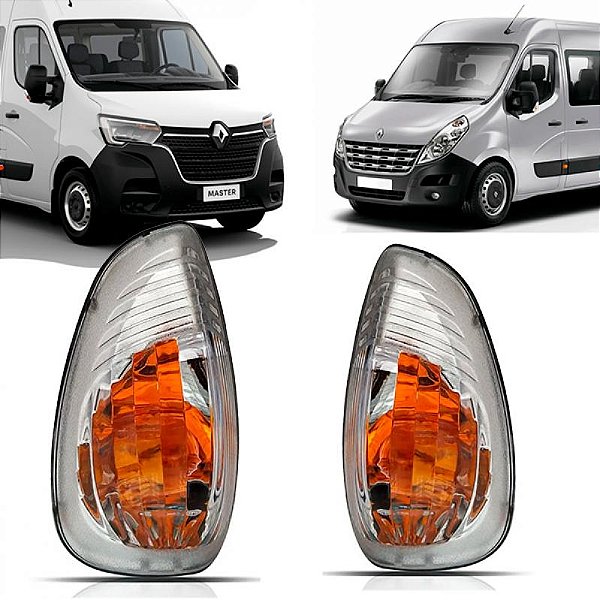 Pisca de retrovisor externo master renault de 2013 a 2025 lado direito cúpula âmbar