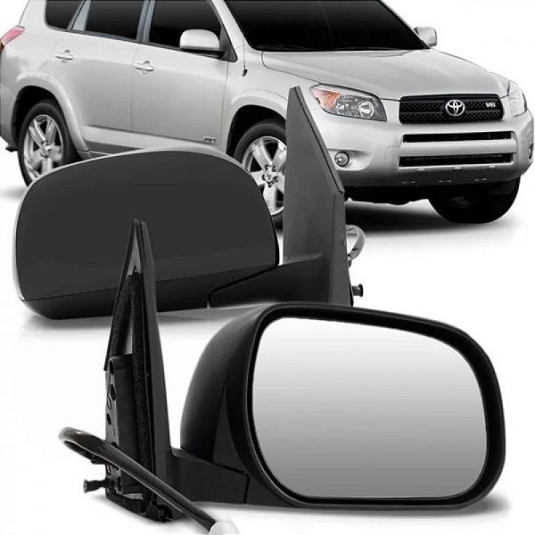Retrovisor externo rav4 toyota de 2006 a 2008 lado esquerdo em primer elétrico térmico e retrátil