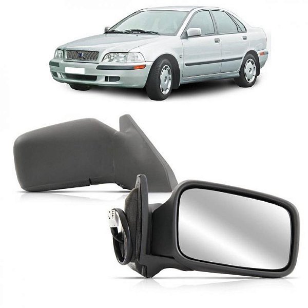 Retrovisor s40 volvo de 1996 a 2000 lado esquerdo externo com acabamento em primer elétrico e térmico asférico