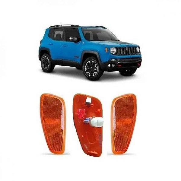 Lanterna para para lama renegade jeep de 2015 a 2018 lateral lado direito âmbar com função