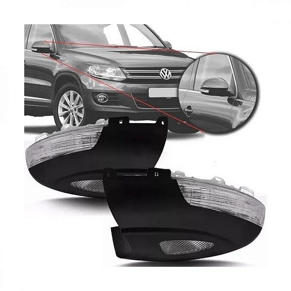 Pisca do retrovisor tiguan volkswagen de 2009 a 2017 lado direito externo com luz de cortesia