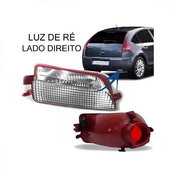 Lanterna para para choque c4 citroën de 2008 a 2014 traseira lado direito hatch ré banco