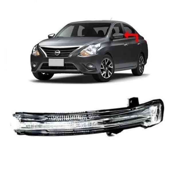 Pisca do retrovisor versa nissan de 2015 a 2021 lado direito externo fino