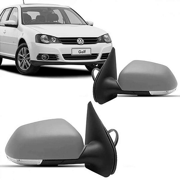 Retrovisor externo golf volkswagen de 2008 a 2012 lado direito elétrico com pisca e função tilt down