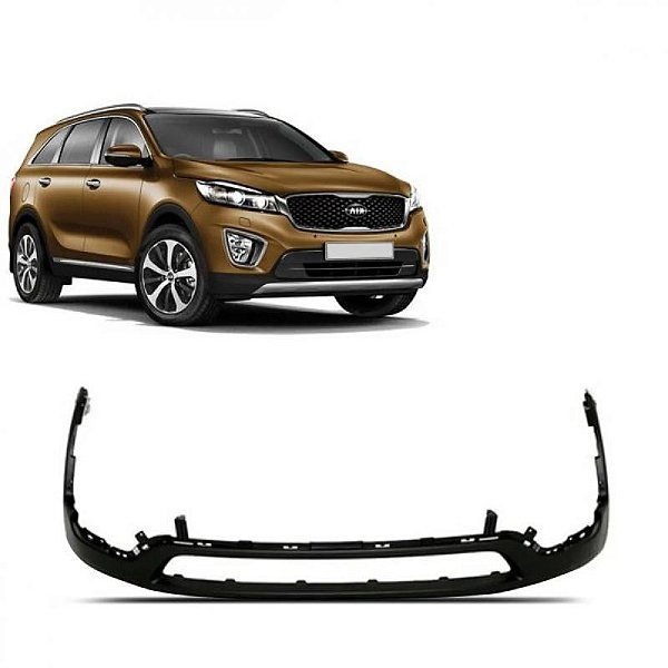 Spoiler do para choque sorento kia de 2016 a 2018 dianteiro preto sem pisca texturizado