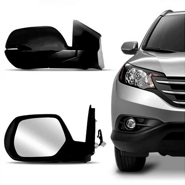 Retrovisor externo crv honda de 2012 a 2021 lado esquerdo com capa para pintura elétrico com pisca