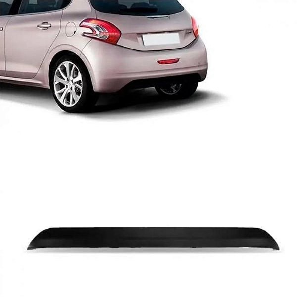 Spoiler para choque 208 peugeot de 2017 a 2020 traseiro sem furo para escapamento