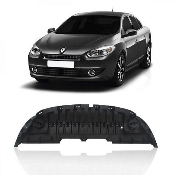 Acabamento do para choque fluence renault de 2010 a 2013 dianteiro inferior defletor em ABS de alta resistência
