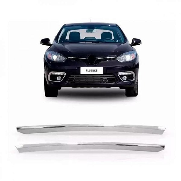 Friso da grade fluence renault de 2014 a 2018 cromado par