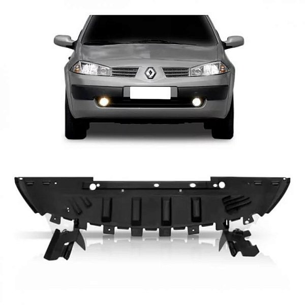 Acabamento do para choque megane renault de 2006 a 2013 dianteiro inferior defletor em ABS de alta resistência