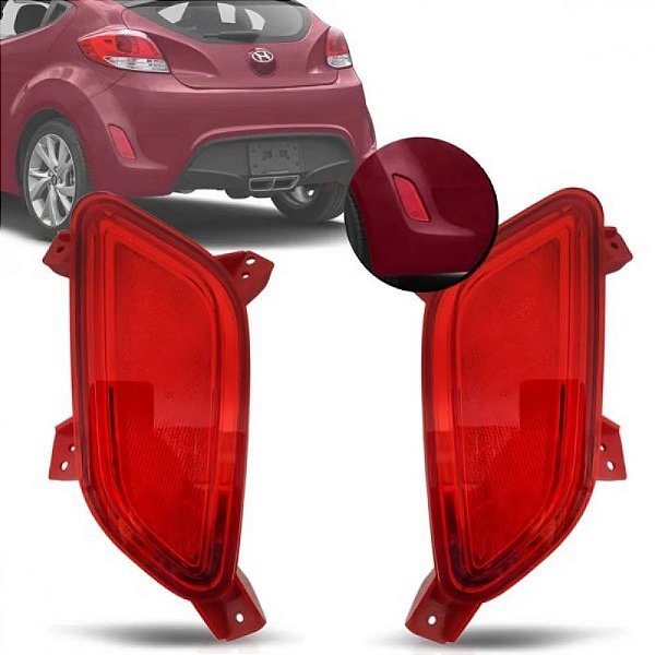 Lanterna do para choque veloster hyundai de 2012 a 2015 lado direito traseiro refletor