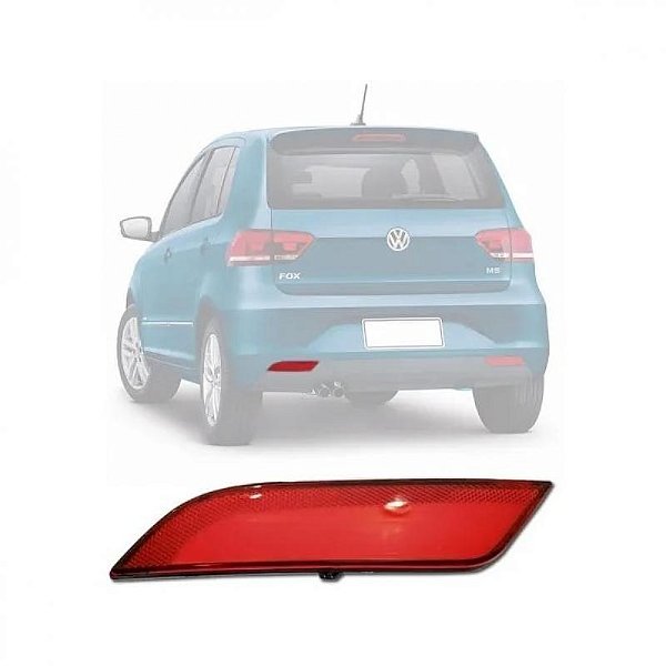 Lanterna refletora do para choque fox volkswagen de 2015 a 2022 traseira lado direito