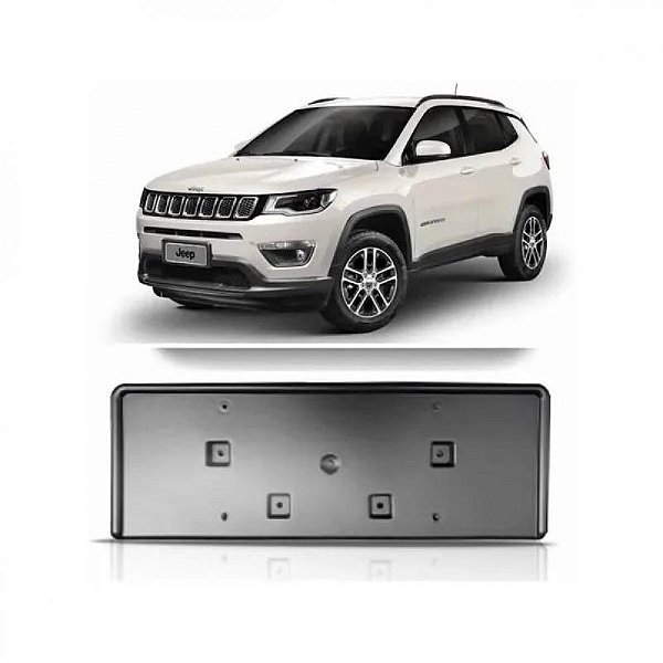Suporte de placa compass jeep de 2017 a 2021