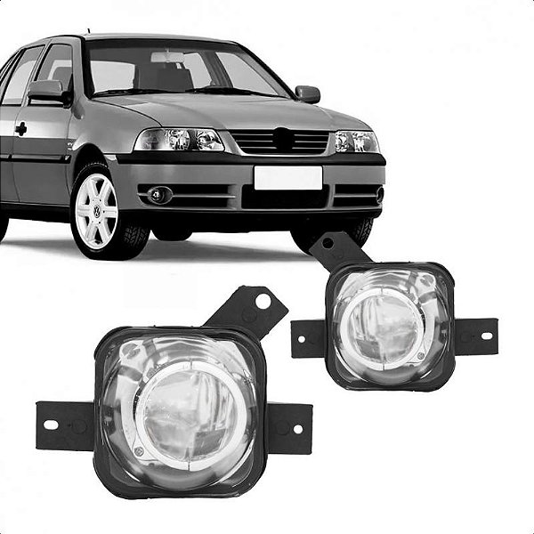Farol auxiliar gol volkswagen de 1999 a 2003 lado direito com projetor geração três ponteira para choque fase dois