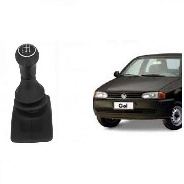 Coifa de câmbio gol volkswagen de 1995 a 1999 cinza e preto sem base com bola