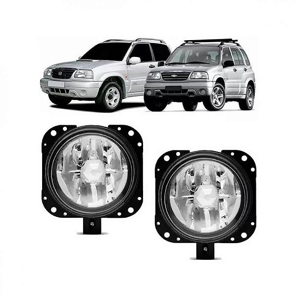 Farol auxiliar grand vitara suzuki e tracker chevrolet de 1998 a 2007 lado esquerdo