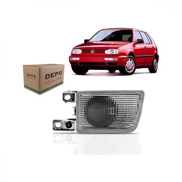 Farol auxiliar golf volkswagen de 1995 a 1998 lado direito alemão versões glx e gti