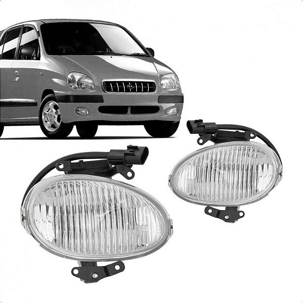 Farol auxiliar atos hyundai de 1998 a 2000 lado direito cristal