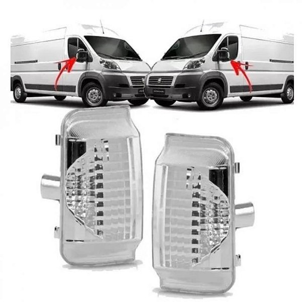 Pisca do retrovisor externo ducato fiat jumper citroën e boxer peugeot de 2018 a 2025 lado esquerdo