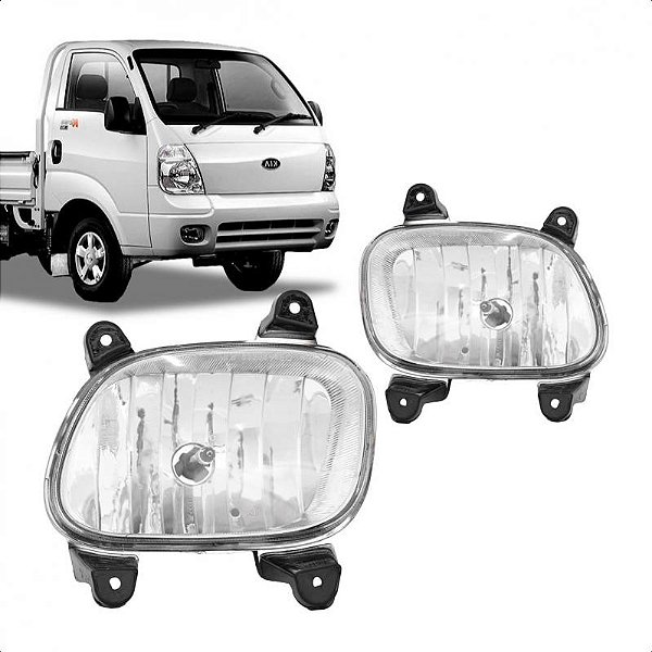Farol auxiliar bongo kia de 2005 a 2011 lado esquerdo com lâmpada