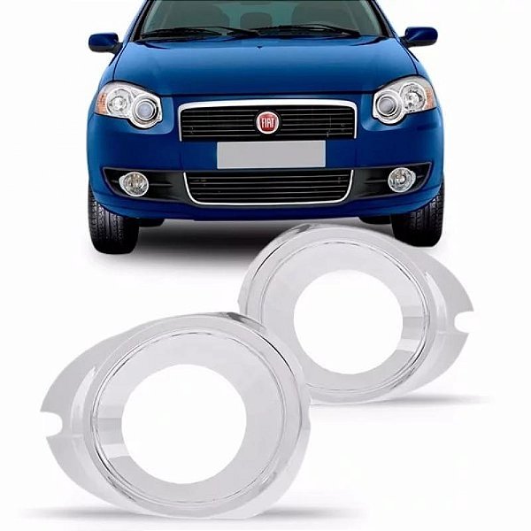 Moldura inferior do para choque para farol auxiliar palio fiat de 2008 a 2011 lado esquerdo cromado