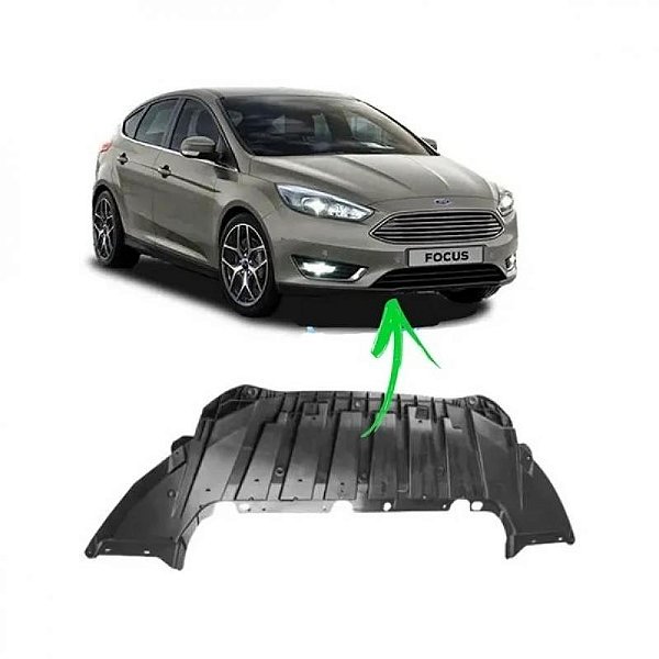 Protetor de para choque focus ford de 2016 a 2019 dianteiro inferior sedã e hatch