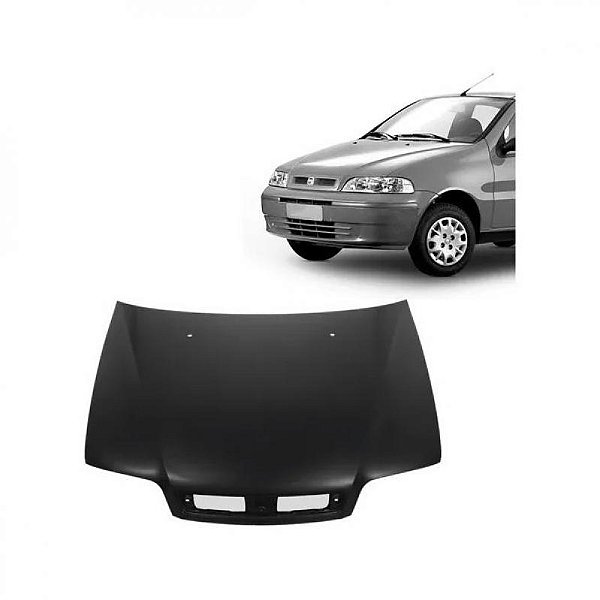 Capô palio e siena fire fiat de 2001 a 2006 cinza com furo para esguicho do limpador